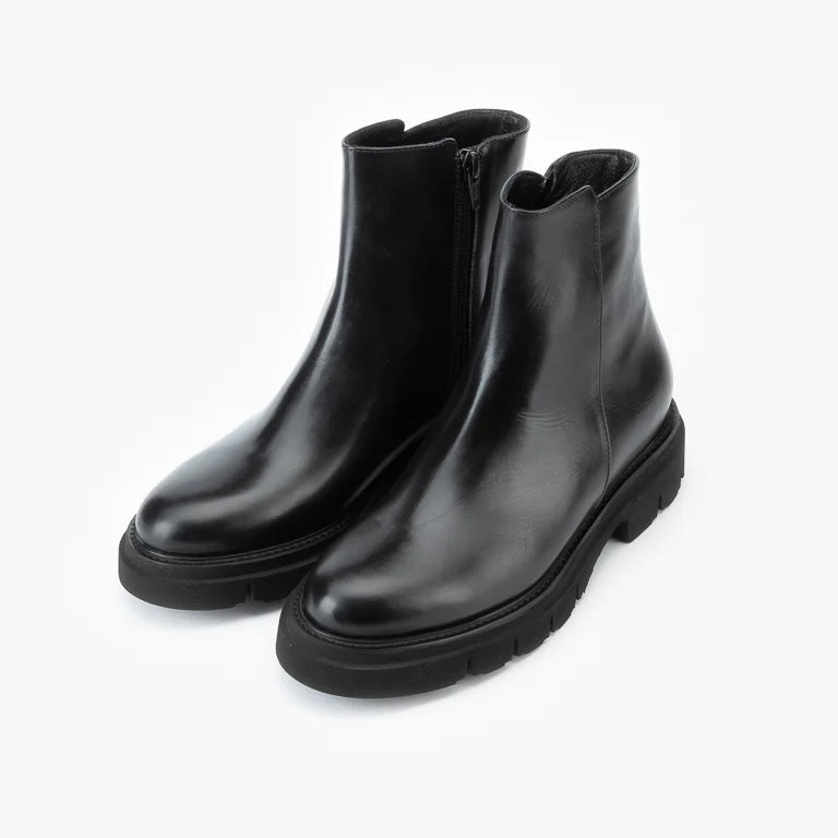 Luca Grossi Fur Lined Black Ankle Boot 5808