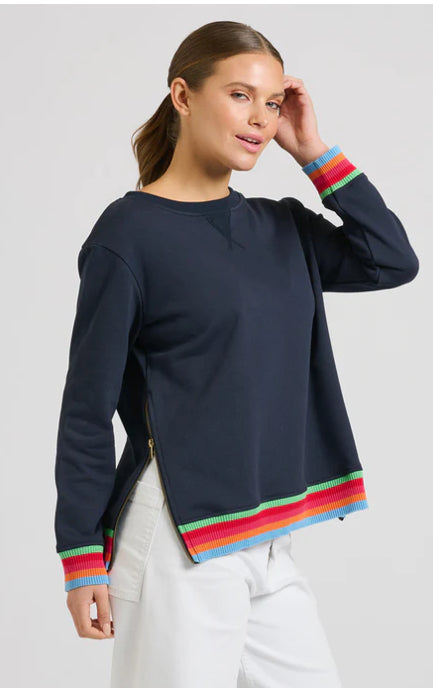 Est 1971 Navy Zipside Sweatshirt