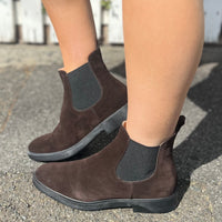 L’Ecologica Chocolate Suede Ankle Boot 8700