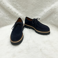 Alfie & Evie Lace Up Navy Suede Millie