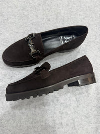 Luca Grossi Loafer Suede Brown K359M