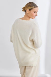 Mia Fratino Brushed Cashmere Scarlett Vee Polar 24022