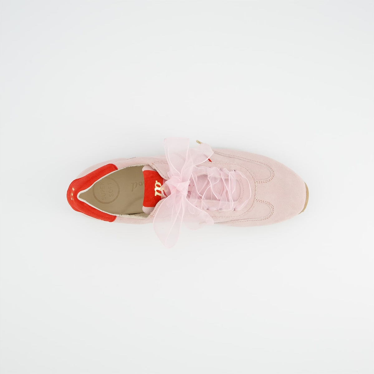 Paul Green Sneaker Princess Pink / Poppy Red Trim 5508-039