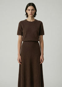 Aleger Knit Brushed Short Sleeve Mink 658