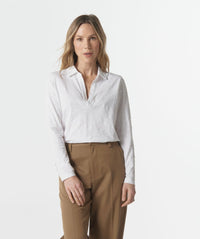Cloth Paper Scissors Top Collared Henley C13014