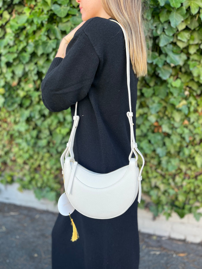L’ora D'oro Leather Saddle Bag Milk