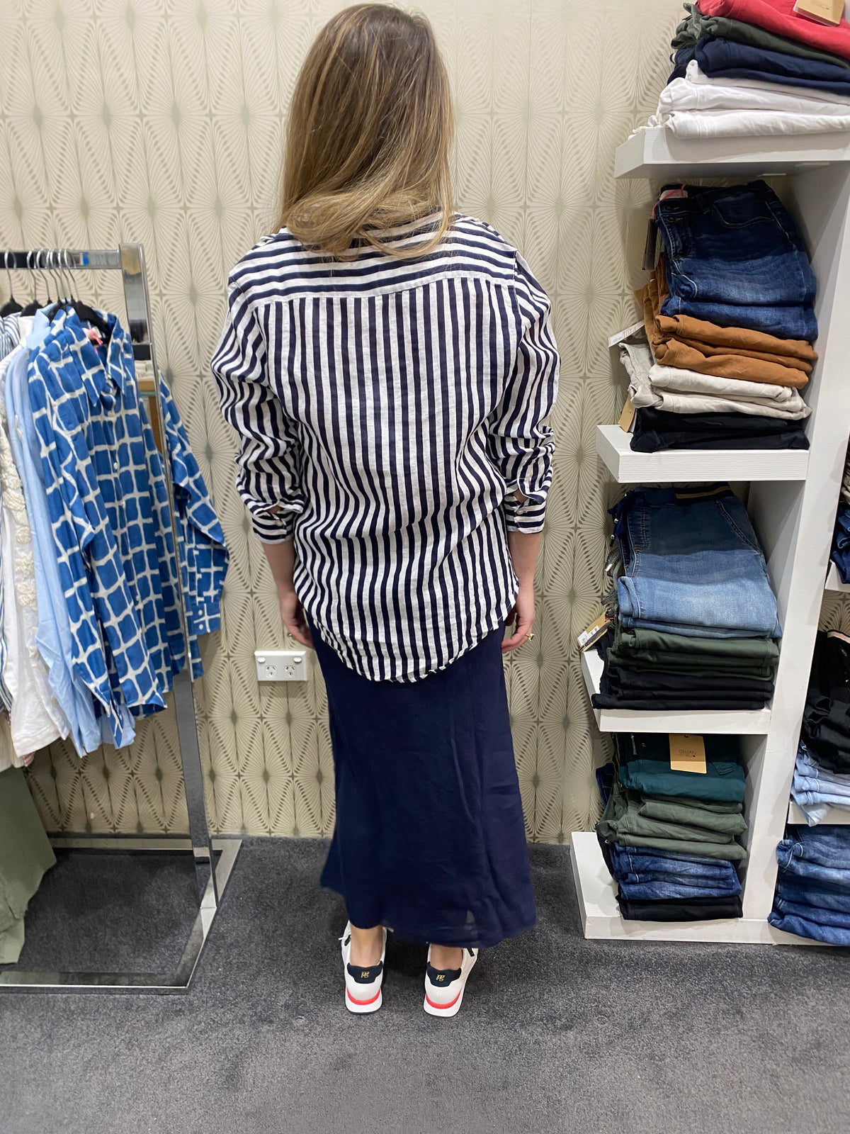 Frockk Erika Shirt Indigo Stripe