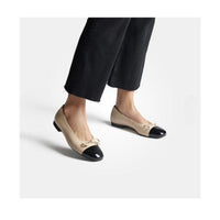 Paul Green Ballerina Beige/Black 1000-007