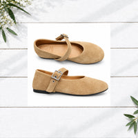Sempre Di Ballerina Tan Suede  0902