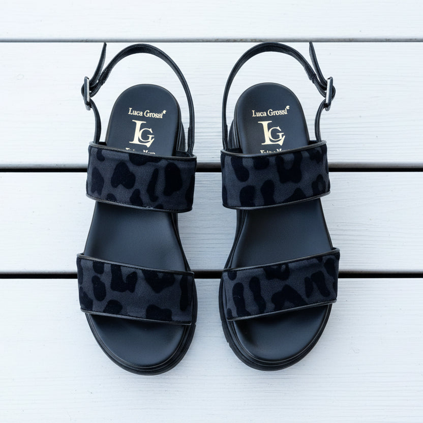 Luca Grossi Sandal Black Leopard L953S