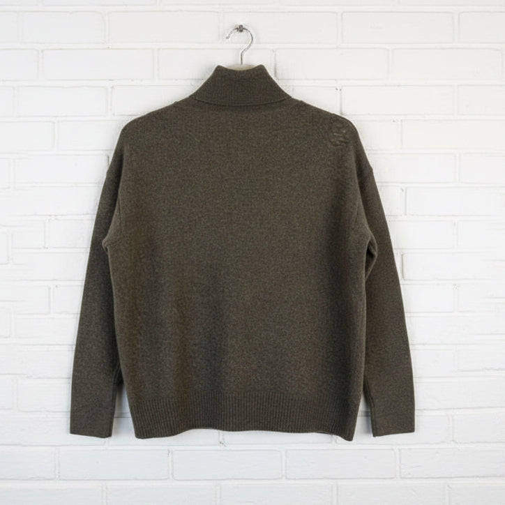 Mia Fratino Jumper Essential Roll Neck Military 26053