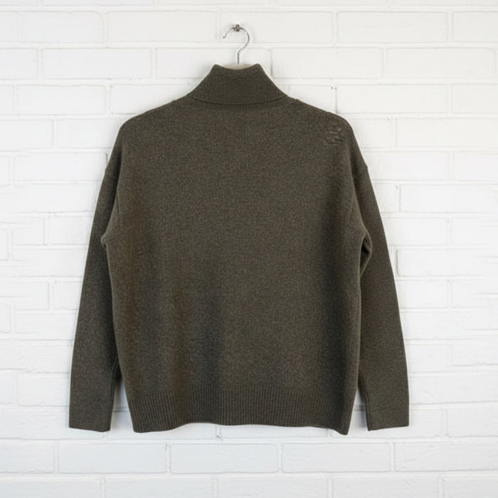 Mia Fratino Jumper Essential Roll Neck Military 26053