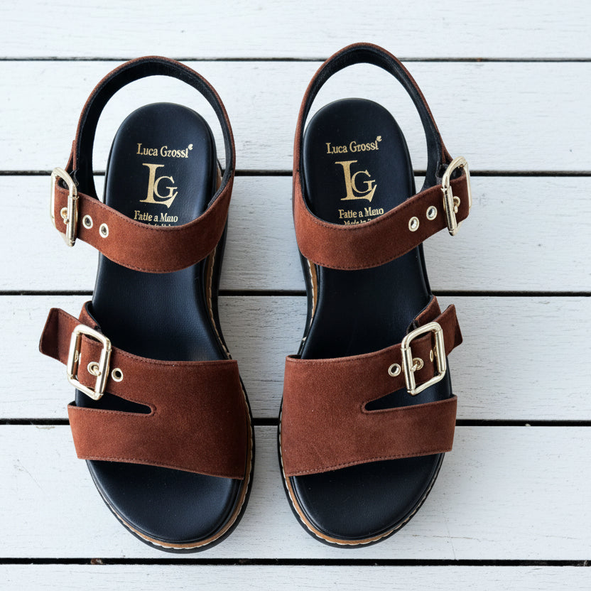 Luca Grossi Sandal Chocolate Suede L831S