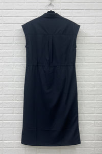 Cloth + Paper + Scissors Dress Rust Pocket Dark Navy