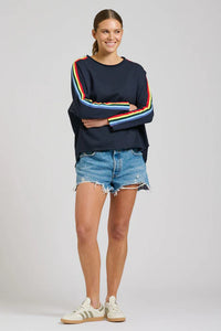 Est 1971 Navy Raw Tape Sweatshirt