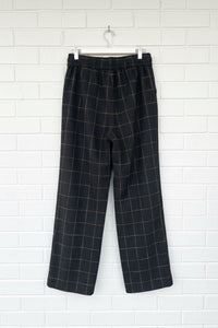Etta Pant Slouch Black Navy with Brown Check