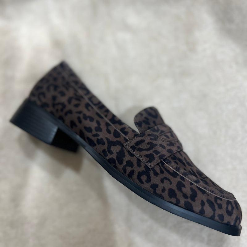 Alfie & Evie Vivid Brown Leopard Loafer