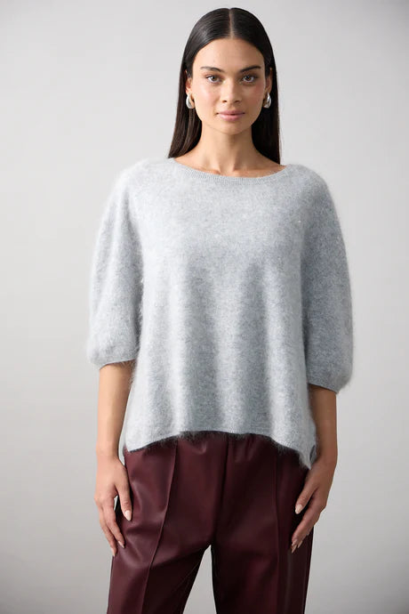 Mia Fratino Brushed Cashmere Erika T Silver 24021