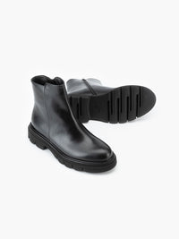 Luca Grossi Fur Lined Black Ankle Boot 5808