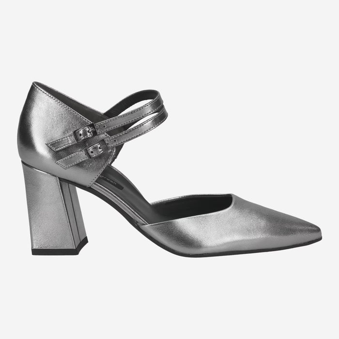 Paul Green Silver Pumps with Clasp 3837-026