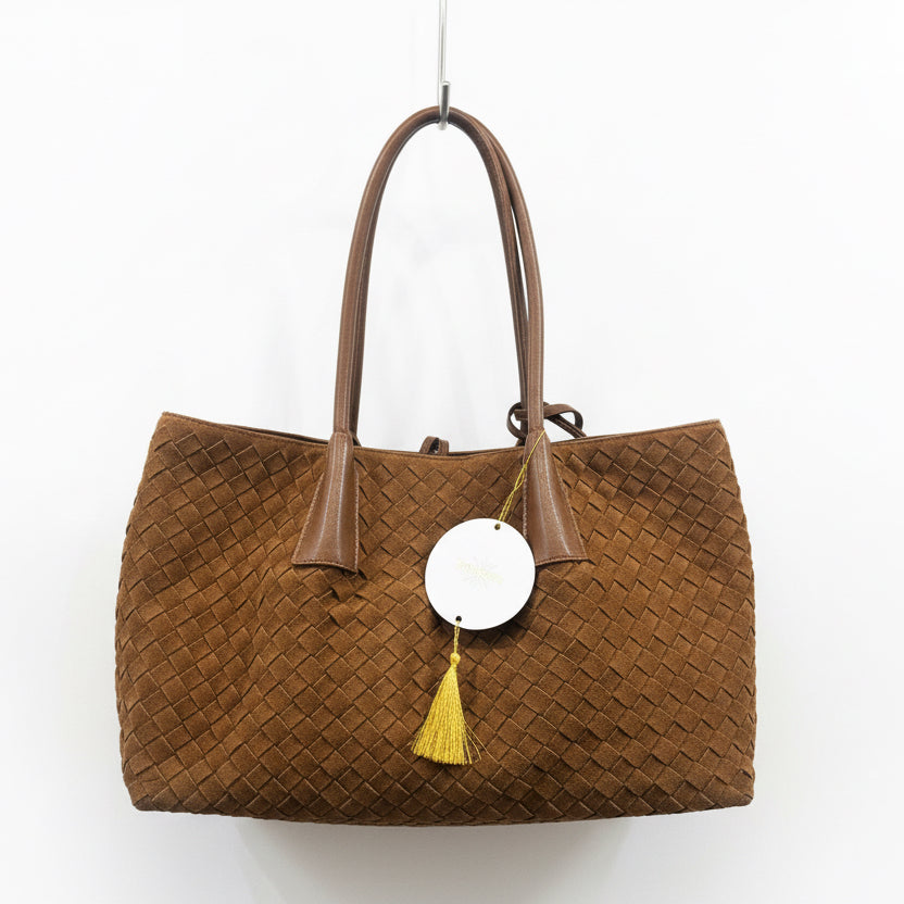 L’ora D’oro Bag Dallas Caramel Suede Crossweave