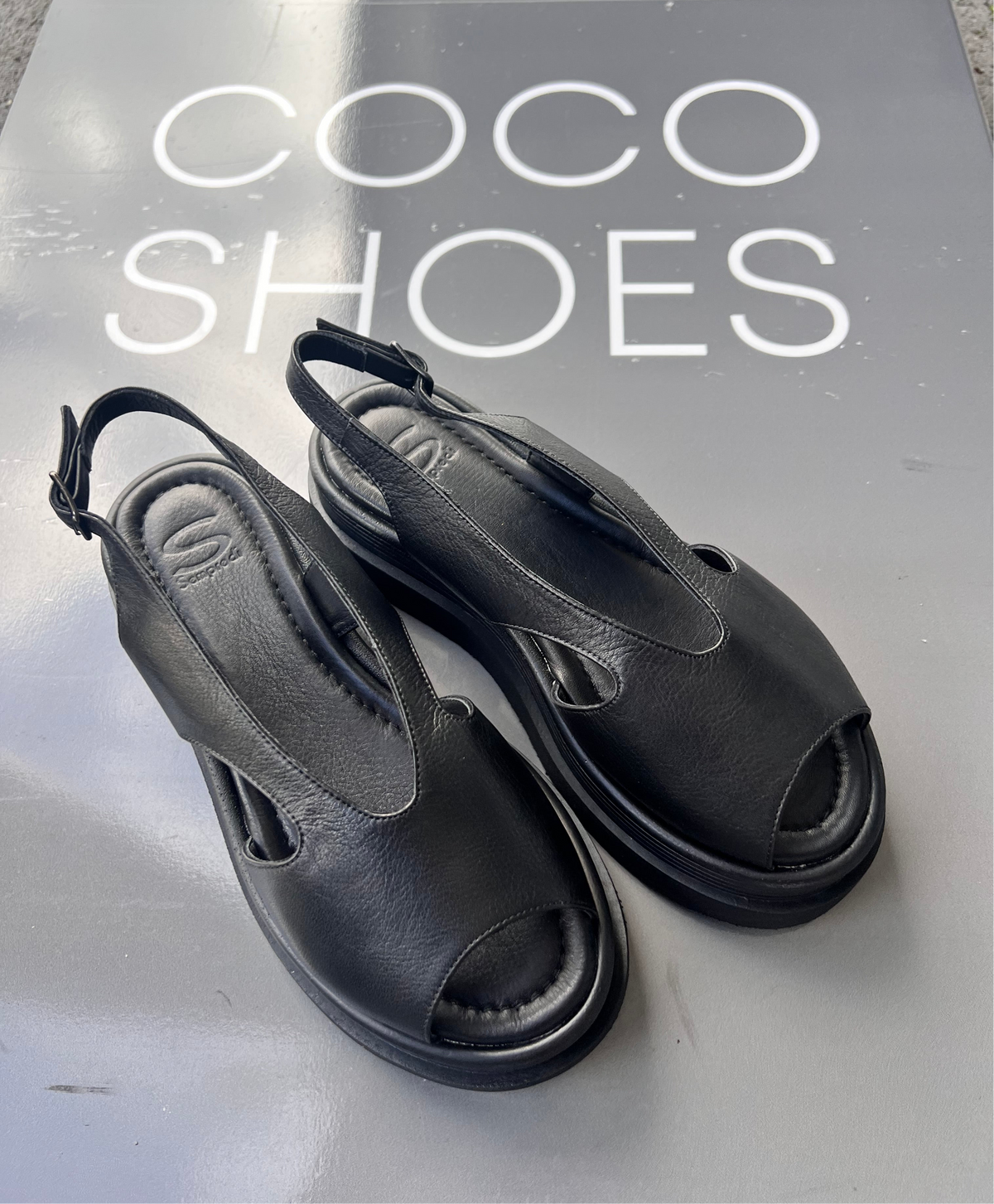 Sempre Di Sandal Platform Black 53004