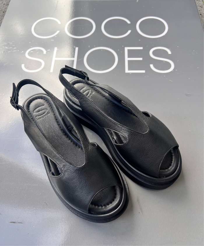 Sempre Di Sandal Platform Black 53004