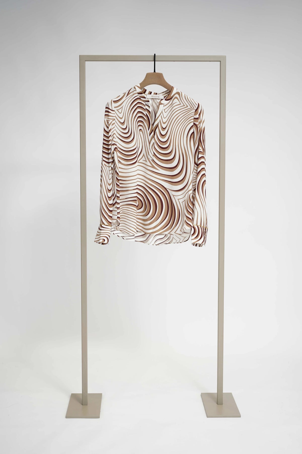 Herzens 25262 Tannin Rum Silk Shirt