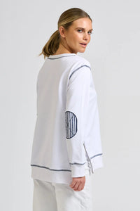Shirty Sweatshirt Zippy White