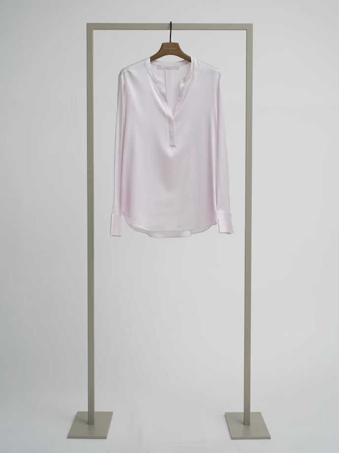 Herzen’s Angelegenheit Silk Blouse 25243-6100 Tender pale pink no collar