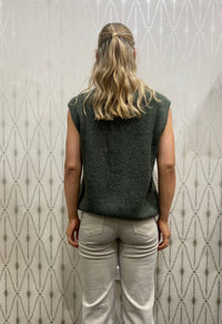 Italian Star Mohair Links Vest Khaki