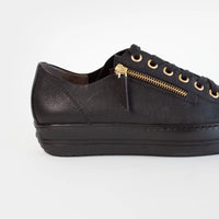 Paul Green Black /Gold Flatform Sneaker 5006-136