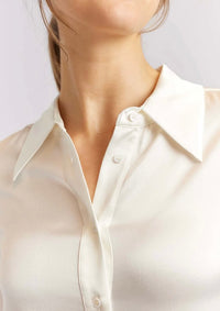 Alessandra Primrose Silk Shirt Ivory 401Q