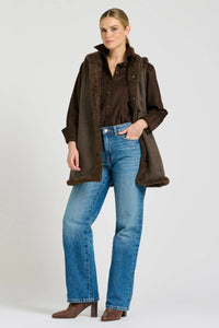 Shirty Shirt Relaxed Chocolate Pincord Elodie