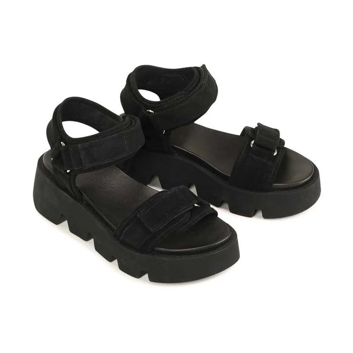 Eos Kaida Black Suede Sandal
