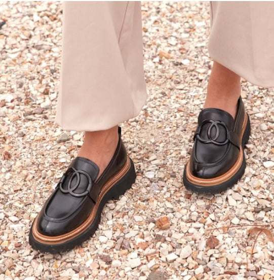 Eos Abbi Loafer Black Leather