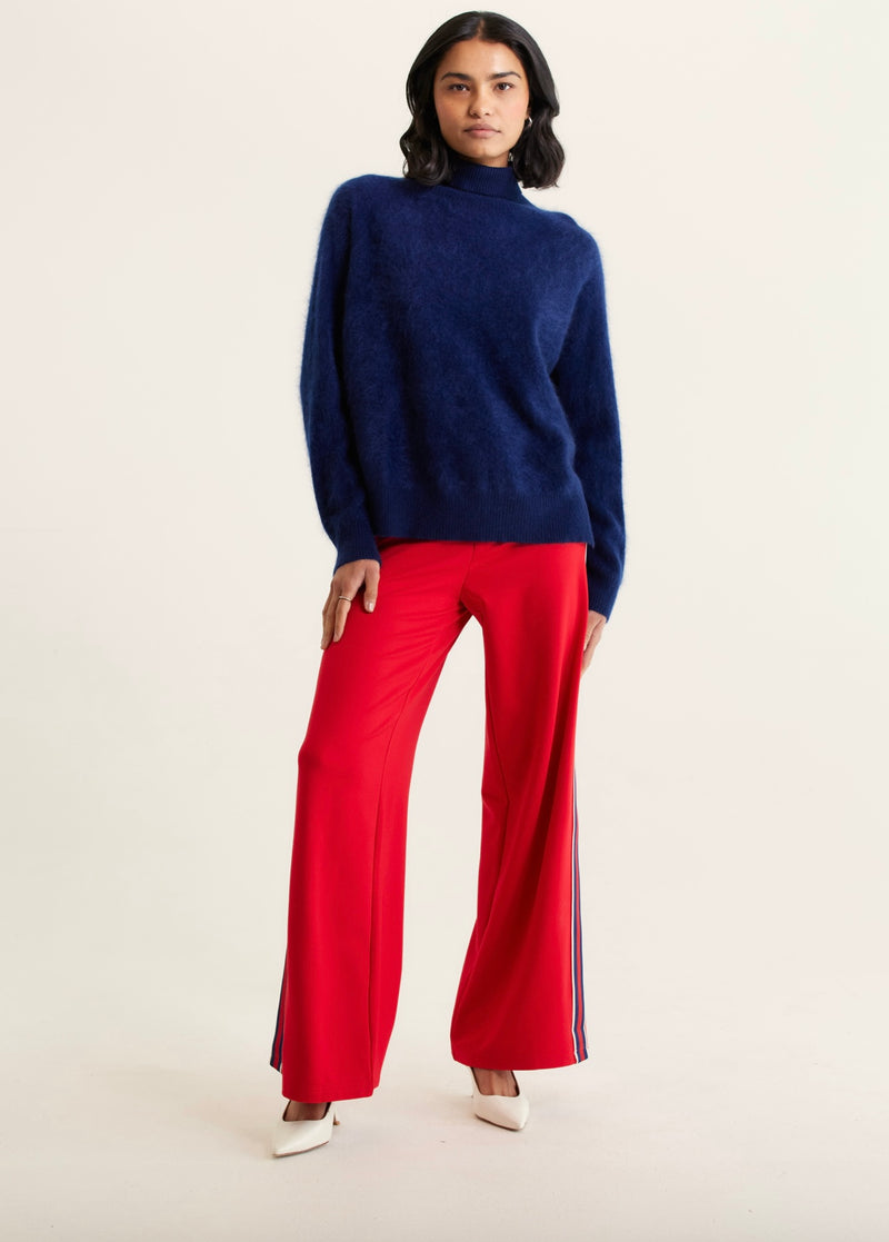 Alessandra Rose Brushed Cashmere Polo Navy W251.30IT