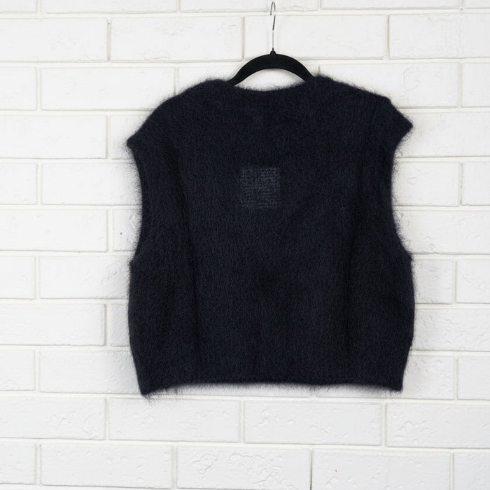 Love From Italy Vest Ava Mohair Blend Black LVHH24210