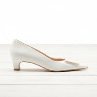 Zinda Court Shoe Patent White 3429