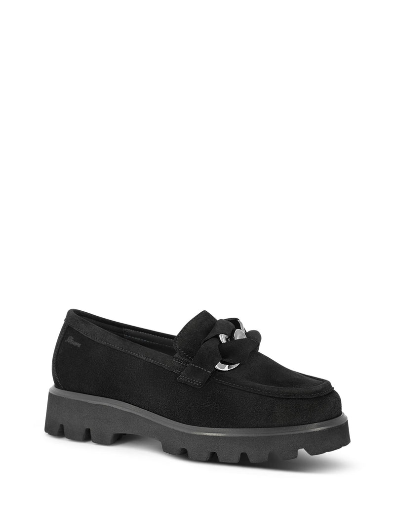 Sioux Chunky Black Suede Slip on 727