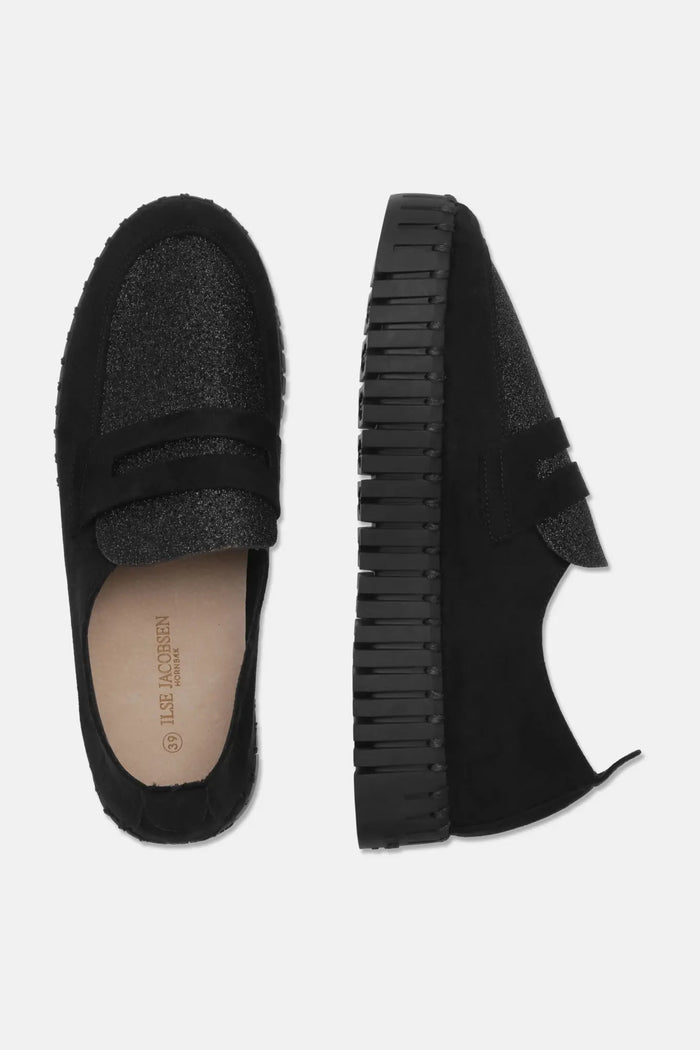 Ilse Jacobsen Tulip Black/Black Loafer 3878