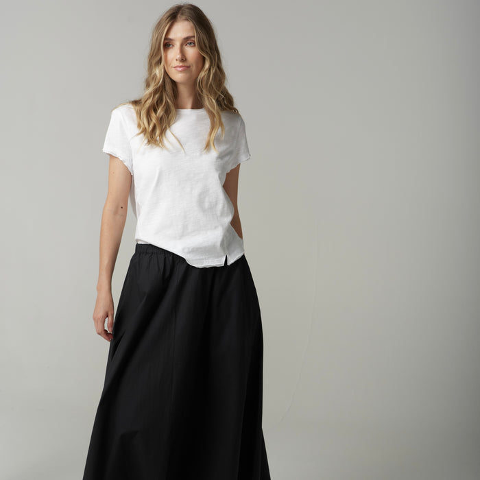 Cloth + Paper + Scissors Front Split Tee White C1384