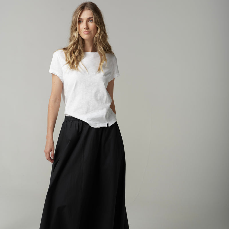 Cloth + Paper + Scissors Front Split Tee White C1384