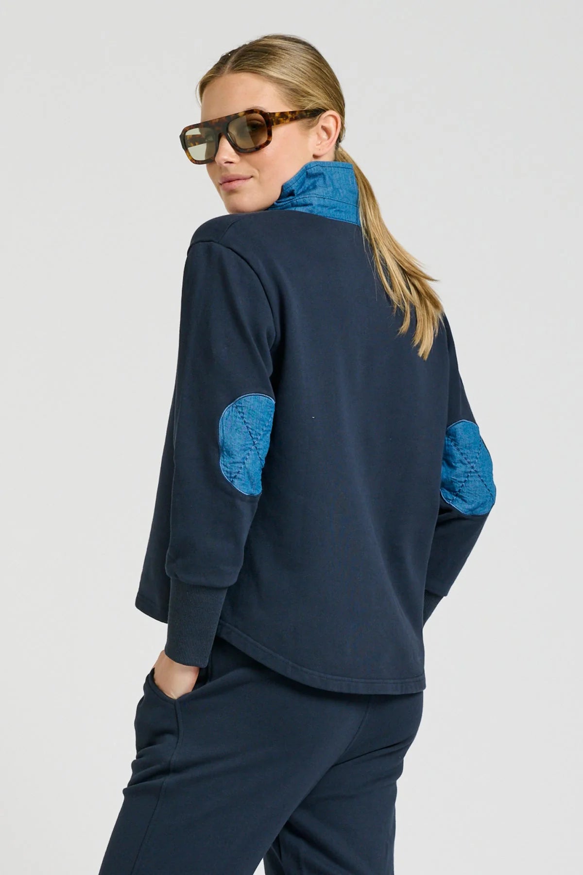 Shirty Rugby Sweatshirt - French Navy / Vintage Denim