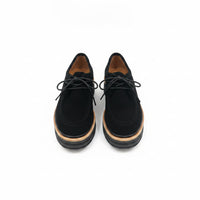 Alfie & Evie Lace Up Black Suede Millie
