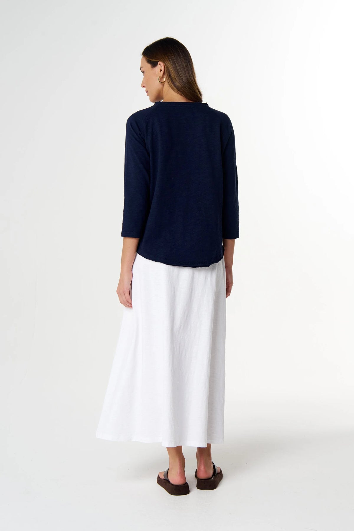 Cloth + Paper + Scissors Tee Parisian Navy Raglan On Repeat C13030