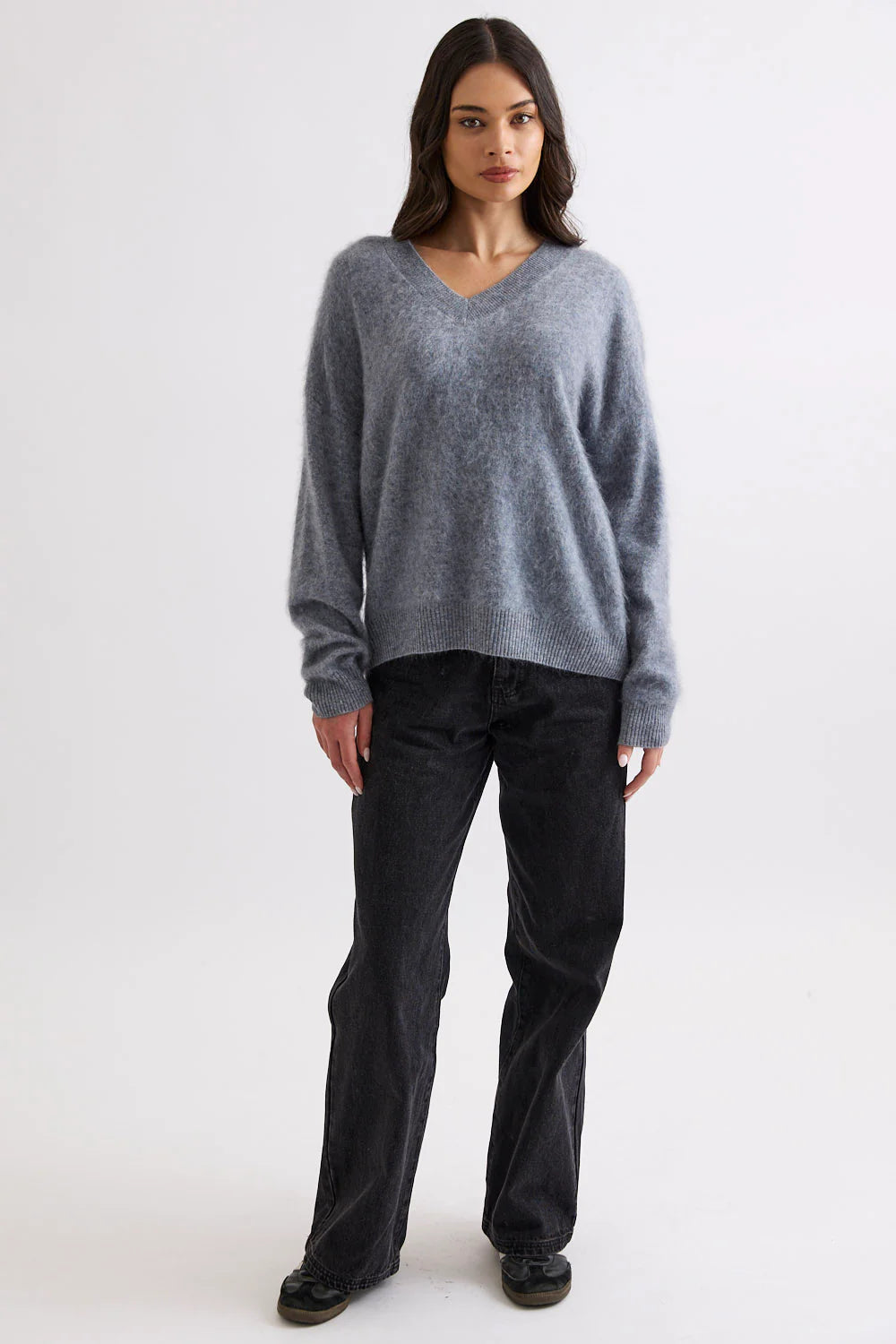 Mia Fratino Jumper Vee Lenni Smoke 26942