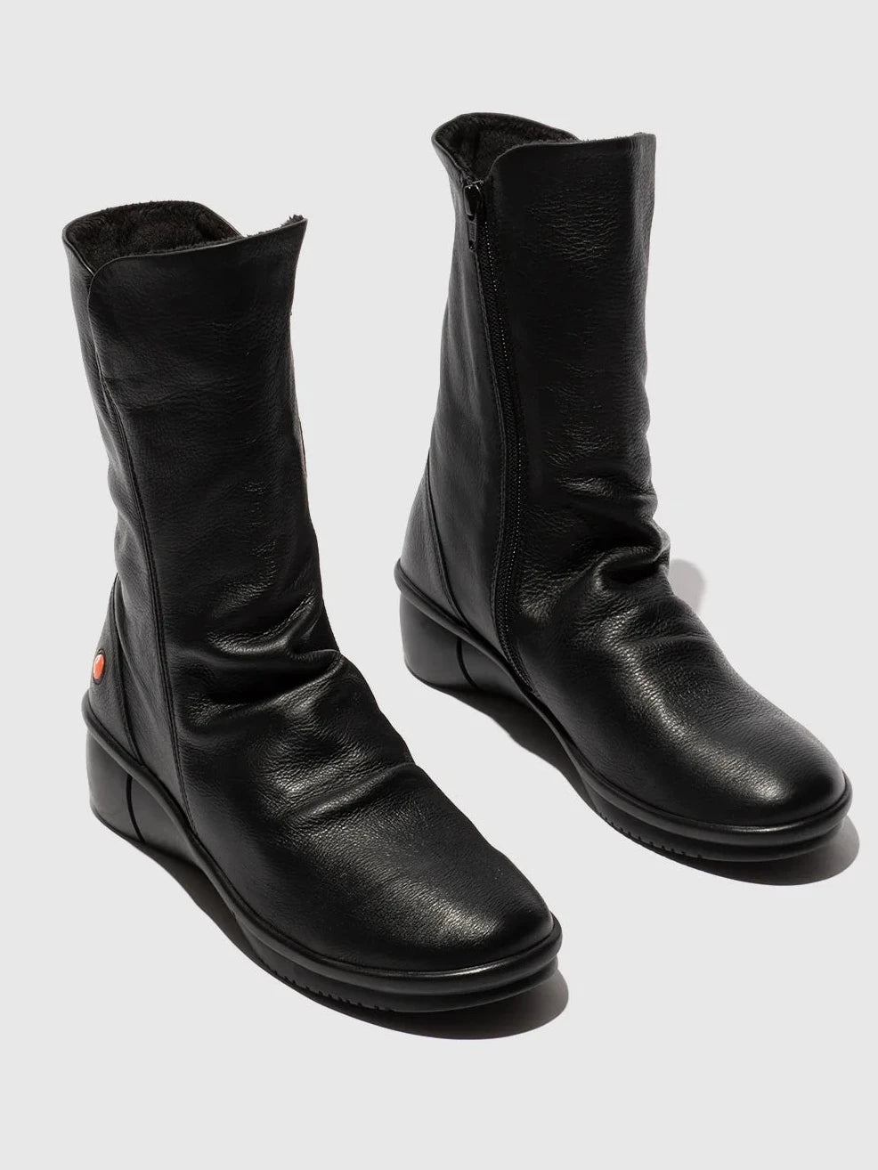 Softinos Boots Black Leather Rott809SOF