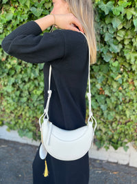 L’ora D'oro Leather Saddle Bag Milk