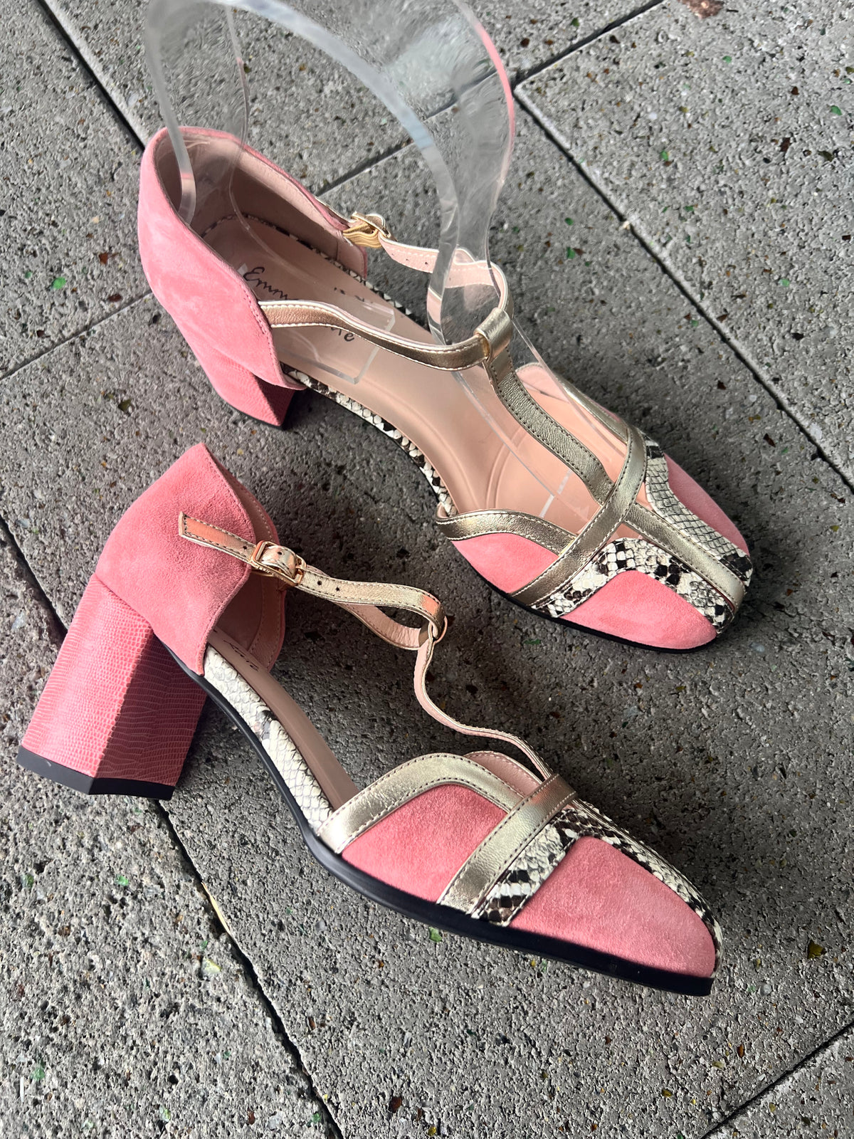 Emma Kate Heel Pink Suede Yasmine